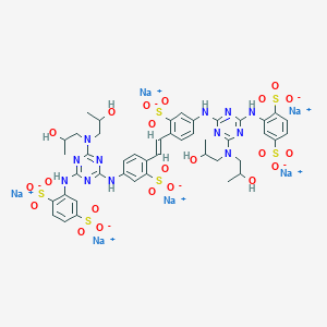 Hexasodium 2,2'-(vinylenebis((3-sulfonato-4,1-phenylene)imino(6-(bis (2-hydroxypropyl)amino)-1,3,5-triazine-4,2-diyl)imino))bis(benzene-1,4-disulfonate)