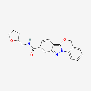 molecular formula C20H19N3O3 B1258857 N-(2-oxolanylmethyl)-5H-indazolo[2,3-a][3,1]benzoxazine-9-carboxamide 