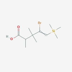 4-Bromo-2,3,3-trimethyl-5-(trimethylsilyl)pent-4-enoic acid