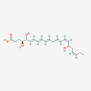 molecular formula C22H32O5 B1258867 4S,5,17S-trihydroxy-6E,8E,10E,13E,15Z,19Z-docosahexaenoic acid 