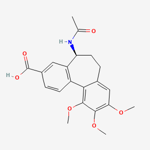 molecular formula C21H23NO6 B1258874 (7S)-7-acetamido-1,2,3-trimethoxy-6,7-dihydro-5H-dibenzo[5,3-b:1',2'-e][7]annulene-9-carboxylic acid 