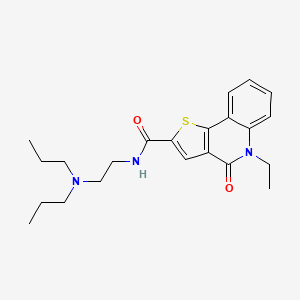 N-[2-(dipropylamino)ethyl]-5-ethyl-4-oxo-2-thieno[3,2-c]quinolinecarboxamide