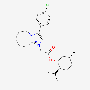 2-[3-(4-chlorophenyl)-6,7,8,9-tetrahydro-5H-imidazo[1,2-a]azepin-1-ium-1-yl]acetic acid [(1R,2S,5R)-5-methyl-2-propan-2-ylcyclohexyl] ester