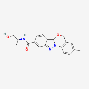 molecular formula C19H19N3O3 B1258899 N-[(2S)-1-hydroxypropan-2-yl]-3-methyl-5H-indazolo[2,3-a][3,1]benzoxazine-9-carboxamide 