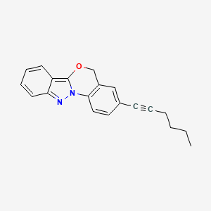 molecular formula C20H18N2O B1258903 3-hex-1-ynyl-5H-indazolo[2,3-a][3,1]benzoxazine 