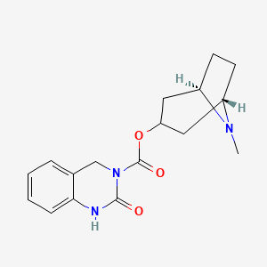 molecular formula C17H21N3O3 B1258907 2-oxo-1,4-dihydroquinazoline-3-carboxylic acid [(1R,5S)-8-methyl-8-azabicyclo[3.2.1]octan-3-yl] ester 