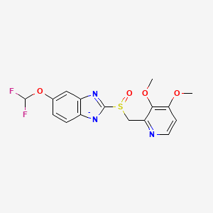 molecular formula C16H14F2N3O4S- B1258910 Pantoprazole(1-) 