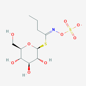 molecular formula C10H18NO9S2- B1258916 1-S-[(1Z)-N-(sulfonatooxy)butanimidoyl]-1-thio-beta-D-glucopyranose 
