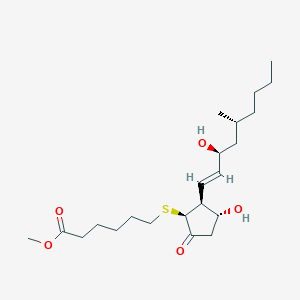 molecular formula C22H38O5S B1258927 methyl 6-[(1S,2S,3R)-3-hydroxy-2-[(E,3S,5R)-3-hydroxy-5-methylnon-1-enyl]-5-oxocyclopentyl]sulfanylhexanoate 
