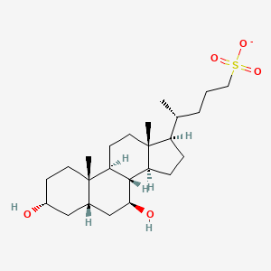 molecular formula C24H41O5S- B1258942 (4R)-4-[(3R,5S,7S,8R,9S,10S,13R,14S,17R)-3,7-dihydroxy-10,13-dimethyl-2,3,4,5,6,7,8,9,11,12,14,15,16,17-tetradecahydro-1H-cyclopenta[a]phenanthren-17-yl]pentane-1-sulfonate 