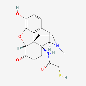 molecular formula C19H22N2O4S B1258957 N-[(4R,4aS,7aR,12bR)-9-hydroxy-3-methyl-7-oxo-2,4,5,6,7a,13-hexahydro-1H-4,12-methanobenzofuro[3,2-e]isoquinolin-4a-yl]-2-sulfanylacetamide 