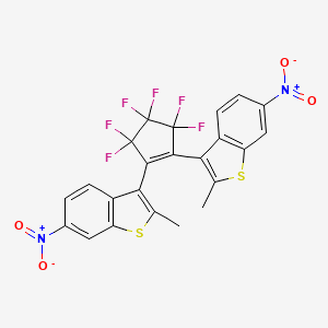 molecular formula C23H12F6N2O4S2 B1258959 1,2-Bis(2-methyl-6-nitro-1-benzothiophen-3-yl)perfluorocyclopentene 