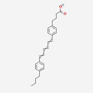 4-{4-[6-(4-Butylphenyl)hexa-1,3,5-trien-1-yl]phenyl}butanoic acid