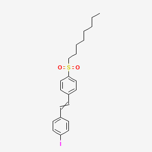 1-Iodo-4-{2-[4-(octane-1-sulfonyl)phenyl]ethenyl}benzene