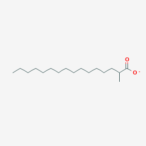 molecular formula C17H33O2- B1258972 2-Methylhexadecanoate 