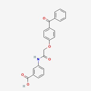 3-[2-(4-Benzoylphenoxy)acetamido]benzoic acid