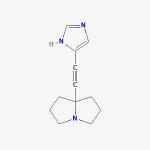 1H-Pyrrolizine, hexahydro-7a-(1H-imidazol-4-ylethynyl)-