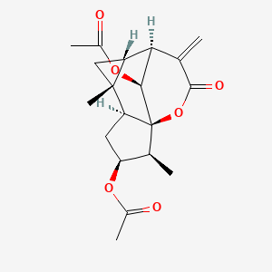 molecular formula C19H24O6 B1258983 Zaluzanin A diacetate 