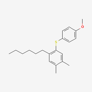 1-Hexyl-2-[(4-methoxyphenyl)sulfanyl]-4,5-dimethylbenzene