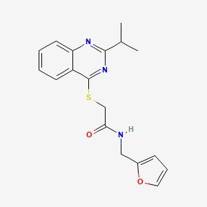 N-(2-Furylmethyl)-2-[(2-isopropyl-4-quinazolinyl)sulfanyl]acetamide