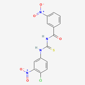 Benzamide, N-[[(4-chloro-3-nitrophenyl)amino]thioxomethyl]-3-nitro-