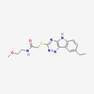 Acetamide,2-[(8-ethyl-2H-1,2,4-triazino[5,6-B]indol-3-YL)thio]-N-(2-methoxyethyl)-