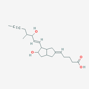 molecular formula C22H32O4 B1259021 5-[3,3a,4,5,6,6a-Hexahydro-5-hydroxy-4-(3-hydroxy-4-methyl-1-octen-6-ynyl)pentalen-2(1H)-ylidene]pentanoic acid 