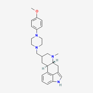molecular formula C27H34N4O B1259029 (6aR,10aR)-9-[[4-(4-methoxyphenyl)piperazin-1-yl]methyl]-7-methyl-6,6a,8,9,10,10a-hexahydro-4H-indolo[4,3-fg]quinoline 