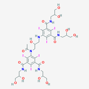 B125903 5-(Acetyl(3-((3,5-bis((2,3-dihydroxypropyl)carbamoyl)-2,4,6-triiodophenyl)amino)-2-hydroxypropyl)amino)-N,N'-bis(2,3-dihydroxypropyl)-2,4,6-triiodobenzene-1,3-dicarboxamide CAS No. 171897-74-8