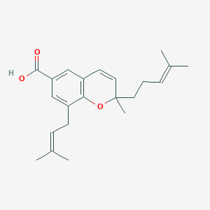 molecular formula C22H28O3 B1259030 Gaudichaudianic acid, (-rac) 
