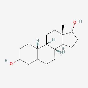 molecular formula C18H30O2 B1259044 (8R,9R,10S,13S,14S)-13-methyl-1,2,3,4,5,6,7,8,9,10,11,12,14,15,16,17-hexadecahydrocyclopenta[a]phenanthrene-3,17-diol 