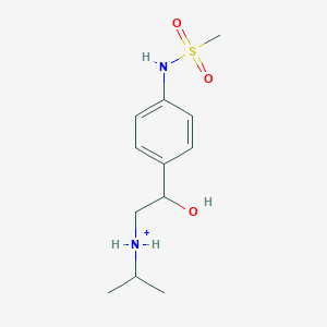 molecular formula C12H21N2O3S+ B1259052 Sotalol(1+) 