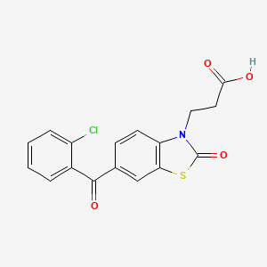 3(2H)-Benzothiazolepropanoic acid, 6-(2-chlorobenzoyl)-2-oxo-