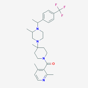 (2,4-Dimethylpyridin-3-yl)-[4-methyl-4-[3-methyl-4-[1-[4-(trifluoromethyl)phenyl]ethyl]piperazin-1-yl]piperidin-1-yl]methanone