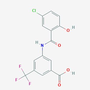 3-(5-Chloro-2-hydroxybenzamido)-5-(trifluoromethyl)benzoic acid