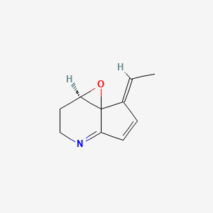 molecular formula C10H11NO B1259082 (3R,10E)-10-ethylidene-2-oxa-6-azatricyclo[5.3.0.01,3]deca-6,8-diene 