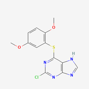 2-chloro-6-(2,5-dimethoxyphenyl)sulfanyl-7H-purine