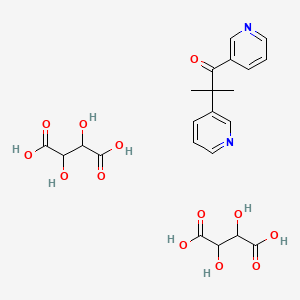 2,3-Dihydroxybutanedioic acid;2-methyl-1,2-dipyridin-3-ylpropan-1-one