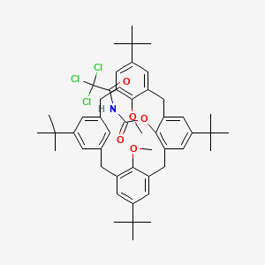 (5,11,17,23-tetratert-butyl-26,28-dimethoxy-25-pentacyclo[19.3.1.13,7.19,13.115,19]octacosa-1(24),3,5,7(28),9,11,13(27),15(26),16,18,21(25),22-dodecaenyl) N-(2,2,2-trichloroacetyl)carbamate