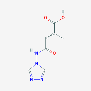 B12590847 2-Methyl-4-oxo-4-[(4H-1,2,4-triazol-4-yl)amino]but-2-enoic acid CAS No. 649554-00-7