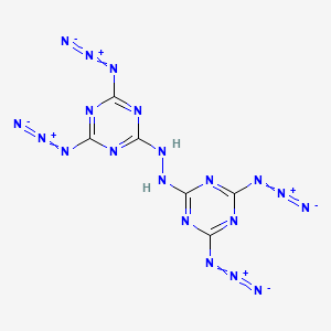 molecular formula C6H2N20 B1259087 1,2-Bis(2,4-diazido-1,3,5-triazine-6-yl)hydrazine 