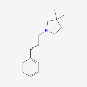 3,3-Dimethyl-1-(3-phenylprop-2-en-1-yl)pyrrolidine