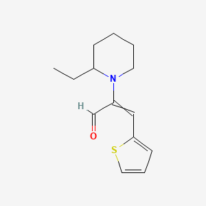 2-(2-Ethylpiperidin-1-yl)-3-(thiophen-2-yl)prop-2-enal