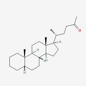 molecular formula C25H42O B1259090 (5R)-5-[(5S,8R,9S,10S,13R,14S,17R)-10,13-dimethyl-2,3,4,5,6,7,8,9,11,12,14,15,16,17-tetradecahydro-1H-cyclopenta[a]phenanthren-17-yl]hexan-2-one 