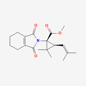 molecular formula C19H25NO4 B12590927 methyl (1R,3S)-1-(1,3-dioxo-4,5,6,7-tetrahydroisoindol-2-yl)-2,2-dimethyl-3-(2-methylprop-1-enyl)cyclopropane-1-carboxylate 