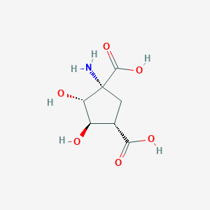 (1R,3S,4R,5R)-1-amino-4,5-dihydroxycyclopentane-1,3-dicarboxylic acid