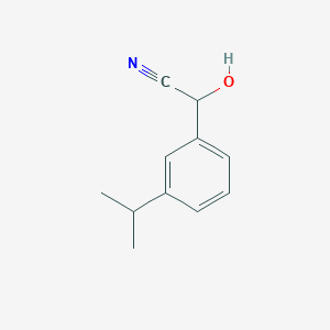 molecular formula C11H13NO B12590935 Hydroxy[3-(propan-2-yl)phenyl]acetonitrile CAS No. 606491-99-0