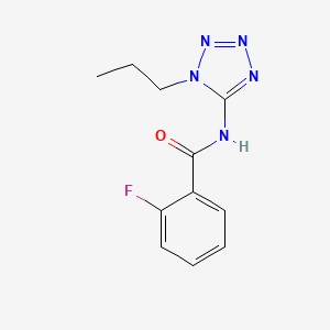 molecular formula C11H12FN5O B12590942 2-fluoro-N-(1-propyltetrazol-5-yl)benzamide CAS No. 639048-27-4