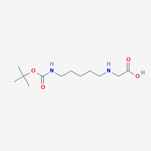 molecular formula C12H24N2O4 B12590943 N-{5-[(tert-Butoxycarbonyl)amino]pentyl}glycine CAS No. 630095-93-1