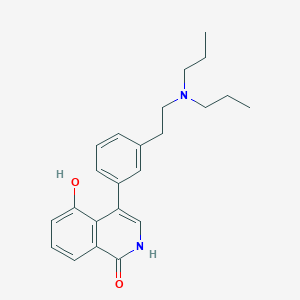 molecular formula C23H28N2O2 B12590949 4-(3-(2-(Dipropylamino)ethyl)phenyl)-5-hydroxyisoquinolin-1(2H)-one CAS No. 651030-04-5